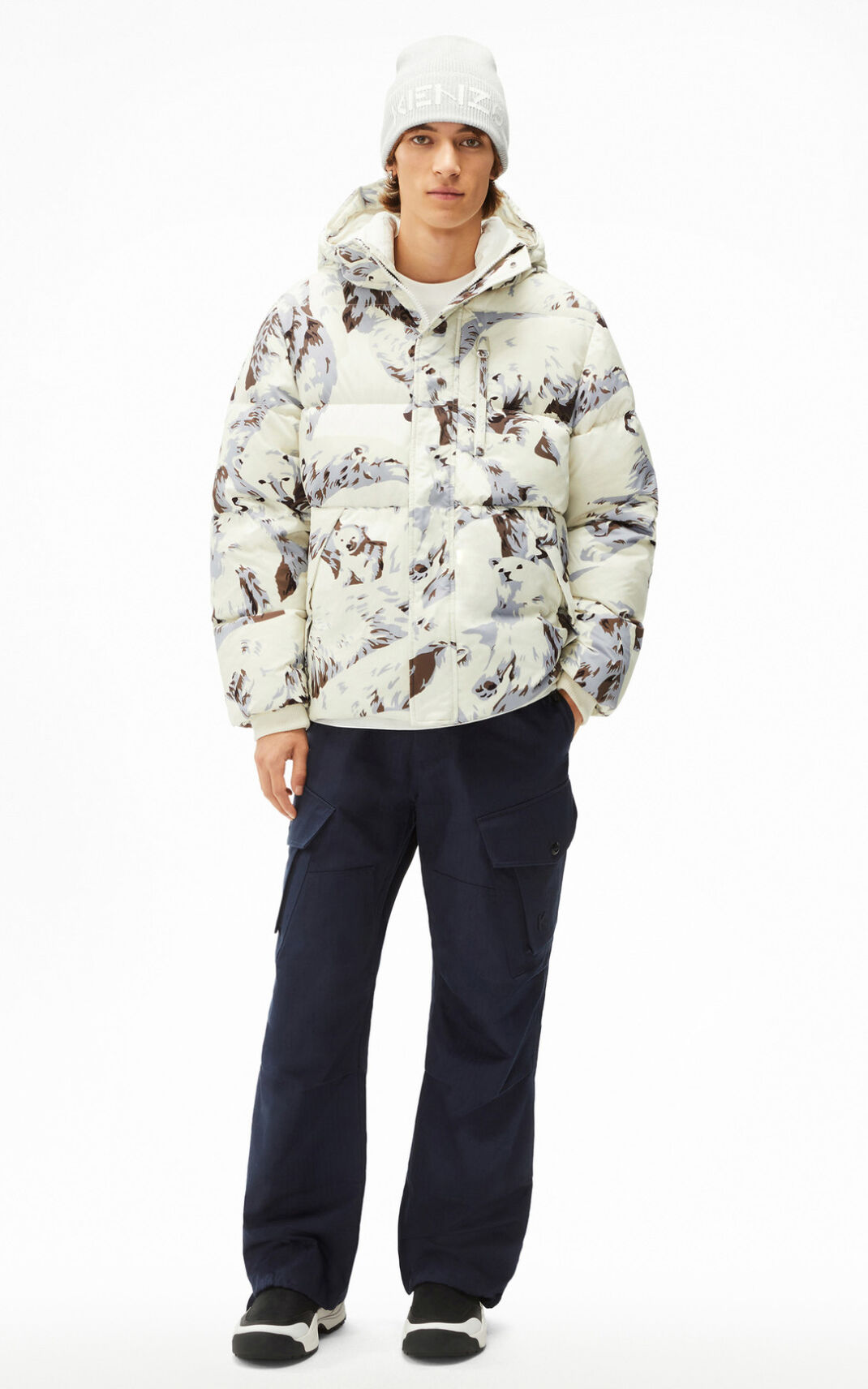 Kenzo Polar Bear The Invierno Capsule Plumifero Hombre Blancas | 0892743-FM